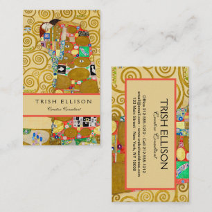 Gustav Klimt Fulfilment Nouveau Couple Business Card