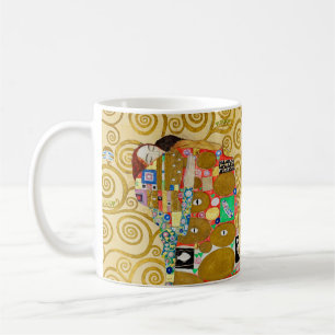 Gustav Klimt Fulfilment Nouveau Couple Coffee Mug