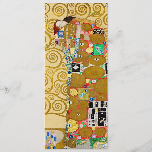 Gustav Klimt Fulfilment Nouveau Couple Menu (Front)