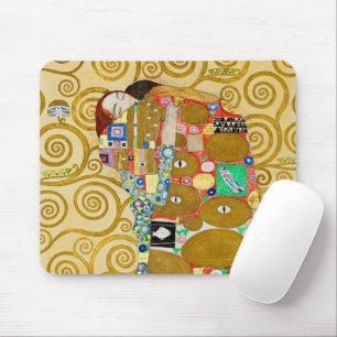 Gustav Klimt Fulfilment Nouveau Couple Mouse Mat