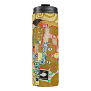 Gustav Klimt Fulfilment Nouveau Couple Thermal Tumbler
