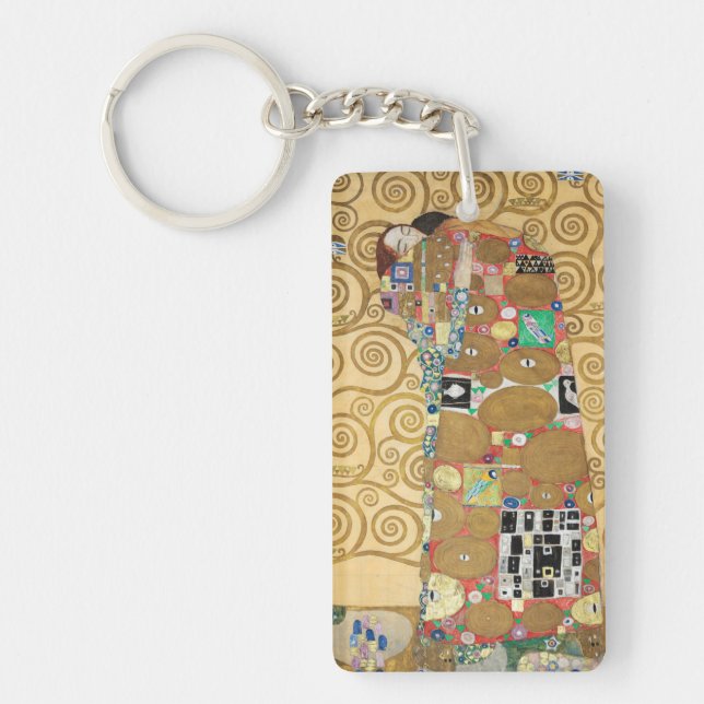 Gustav Klimt - Fulfilment, Stoclet Frieze Key Ring (Front)