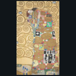 Gustav Klimt - Fulfilment, Stoclet Frieze Tablecloth<br><div class="desc">The Tree of Life,  Stoclet Frieze,  Fulfilment Lovers - Gustav Klimt,  Cardboard,  1909</div>