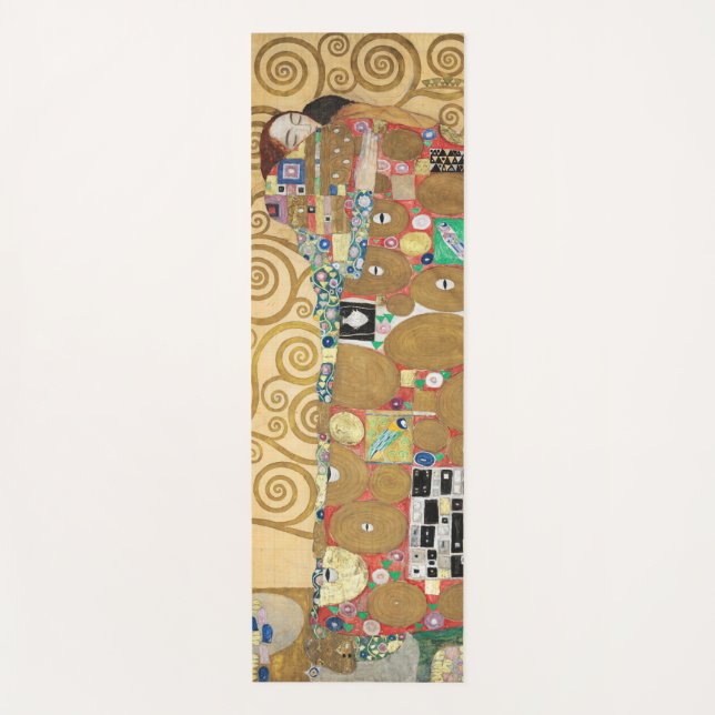 Gustav Klimt - Fulfilment, Stoclet Frieze Yoga Mat (Front)