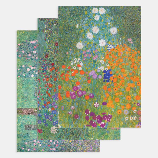 Gustav Klimt - Garden Masterpieces Selection Wrapping Paper Sheet (Creator Uploaded)
