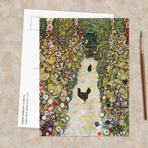 Gustav Klimt - Garden Path with Chickens Postcard