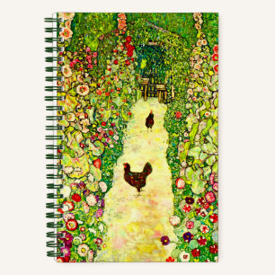 Gustav Klimt Garden with Chickens Notebook