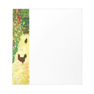 Gustav Klimt Garden with Chickens Notepad