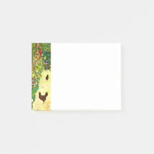 Gustav Klimt Garden with Chickens Post-it Notes