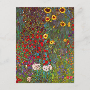 Gustav Klimt Garden with Sunflowers Invitations