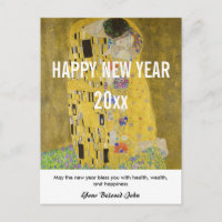 Gustav Klimt - Happy New Year with The Kiss