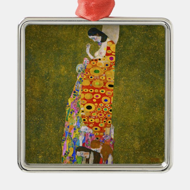 Gustav Klimt - Hope II Metal Tree Decoration (Front)