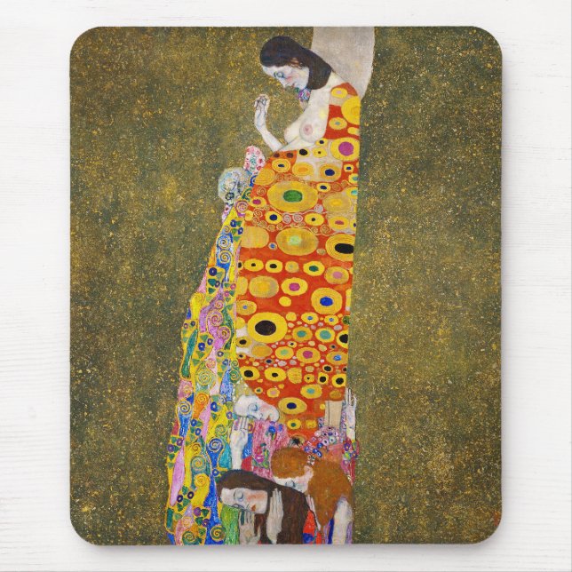 Gustav Klimt , “ Hope, II ” Mouse Mat (Front)