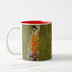 Gustav Klimt - Hope II Two-Tone Coffee Mug