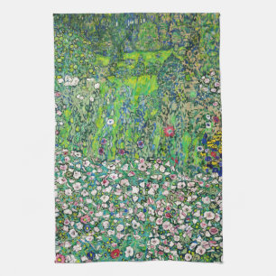 Gustav Klimt - Horticultural Landscape and Hilltop Tea Towel