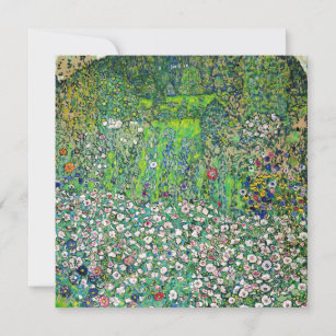 Gustav Klimt - Horticultural Landscape and Hilltop Thank You Card