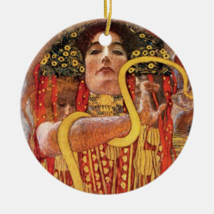 Gustav Klimt - Hygieia Medicine Goddess of Health Ceramic Tree Decoration