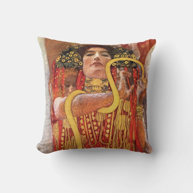 Gustav Klimt - Hygieia Medicine Goddess of Health Cushion (Front)