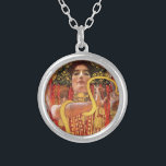 Gustav Klimt - Hygieia Medicine Goddess of Health Silver Plated Necklace<br><div class="desc">Gustav Klimt - University of Vienna Ceiling Paintings (Medicine), Detail Showing Hygieia, Daughter of the God of Medicine (Greek) This oil on canvas from 1907 was part of a series originally commissioned for the University of Vienna in 1894. Medicine was the second painting in the series which depicted the river...</div>