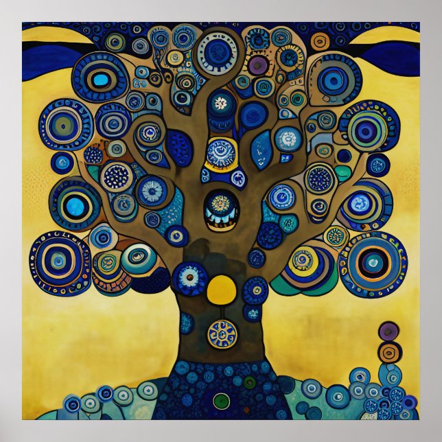 Gustav Klimt Inspired The Tree of Life Poster (Front)