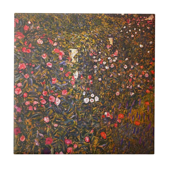 Gustav Klimt // Italenische Gartenlandschaft Tile (Front)