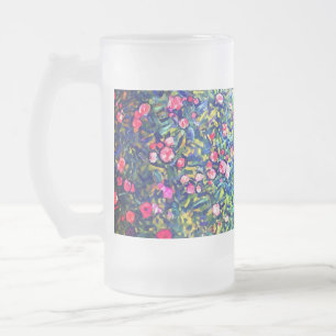 Gustav Klimt Italian Garden Frosted Glass Beer Mug