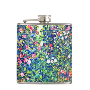 Gustav Klimt Italian Garden Hip Flask