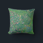 Gustav Klimt - Italian Garden Landscape Cushion<br><div class="desc">Italian Garden Landscape / Italian Horticultural Landscape - Gustav Klimt,  Oil on Canvas,  1913</div>