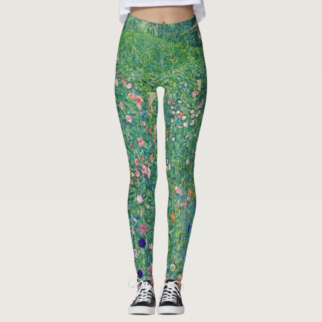 Gustav Klimt - Italian Garden Landscape Leggings (Front)