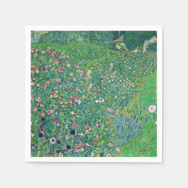 Gustav Klimt - Italian Garden Landscape Napkin (Front)