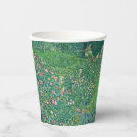 Gustav Klimt - Italian Garden Landscape Paper Cups<br><div class="desc">Italian Garden Landscape / Italian Horticultural Landscape - Gustav Klimt,  Oil on Canvas,  1913</div>