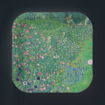 Gustav Klimt - Italian Garden Landscape Paper Plate<br><div class="desc">Italian Garden Landscape / Italian Horticultural Landscape - Gustav Klimt,  Oil on Canvas,  1913</div>