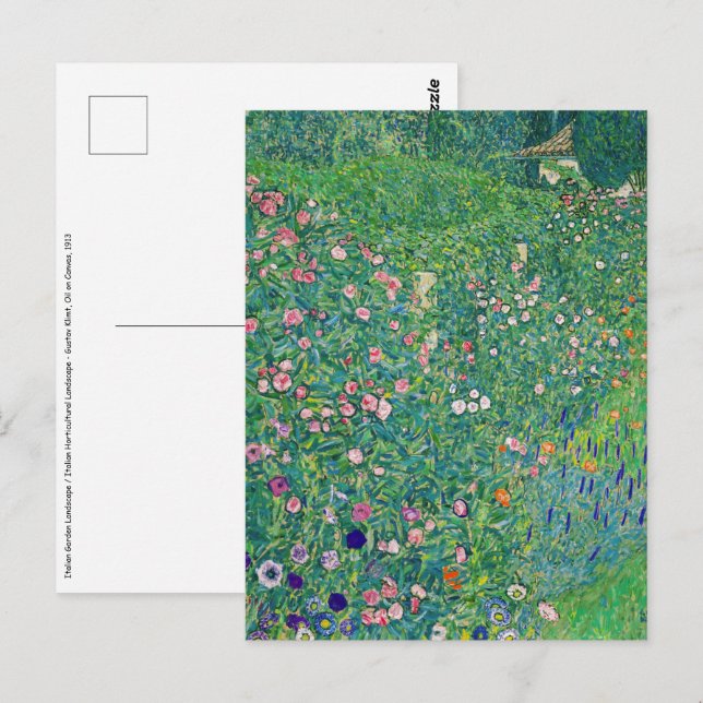 Gustav Klimt - Italian Garden Landscape Postcard (Front/Back)
