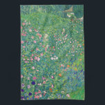 Gustav Klimt - Italian Garden Landscape Tea Towel<br><div class="desc">Italian Garden Landscape / Italian Horticultural Landscape - Gustav Klimt,  Oil on Canvas,  1913</div>