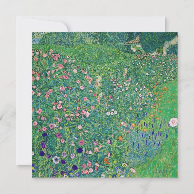Gustav Klimt - Italian Garden Landscape Thank You Card (Front)