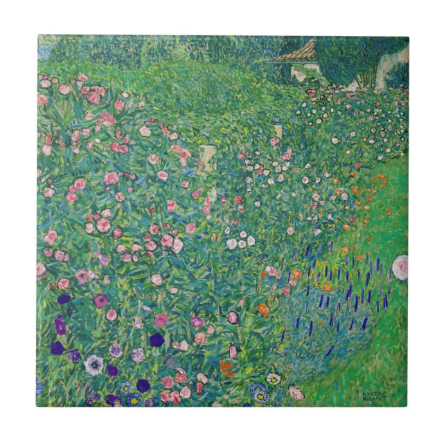 Gustav Klimt - Italian Garden Landscape Tile (Front)
