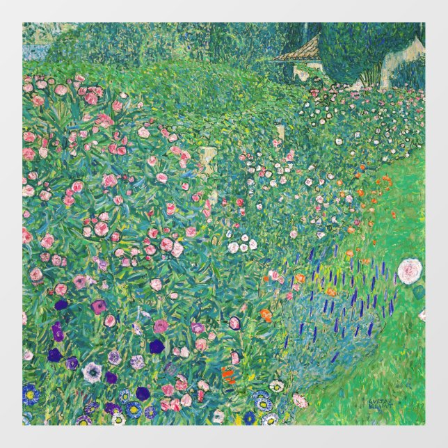Gustav Klimt - Italian Garden Landscape Window Cling (Sheet)