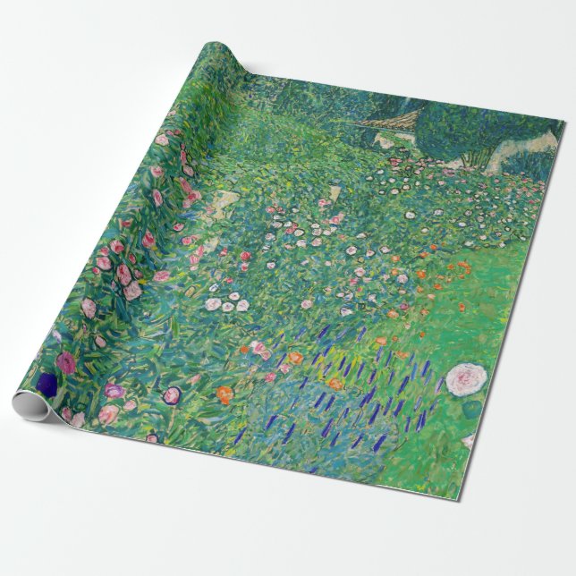 Gustav Klimt - Italian Garden Landscape Wrapping Paper (Unrolled)