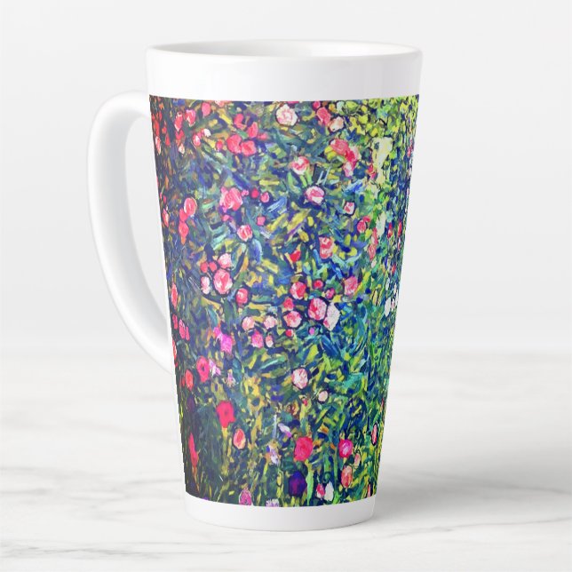 Gustav Klimt Italian Garden Latte Mug (Left Angle)
