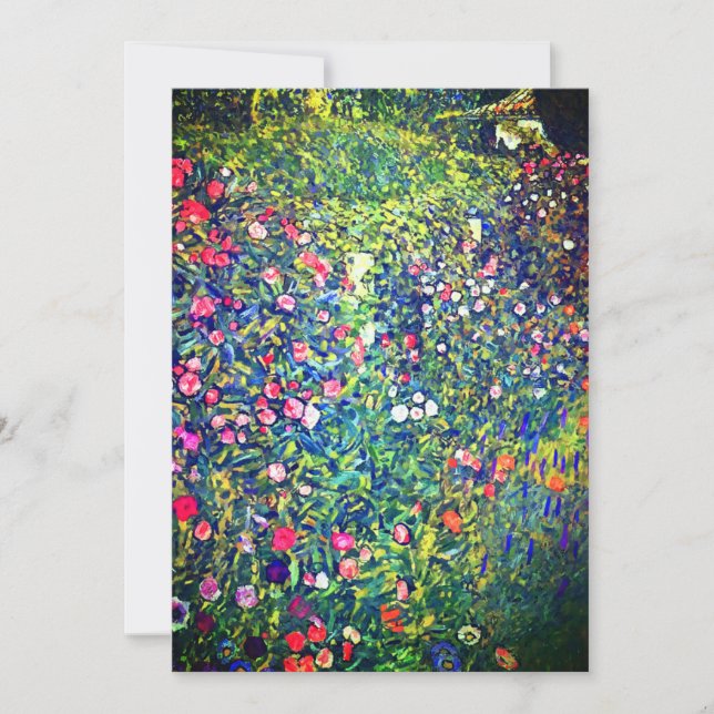 Gustav Klimt Italian Garden Save The Date (Front)