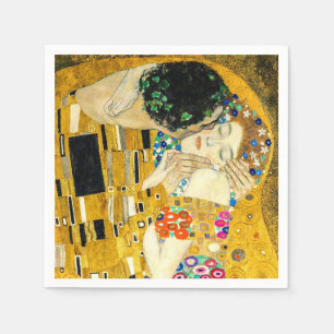 Gustav Klimt Kiss / Valentine's Day Romantic Art Napkin