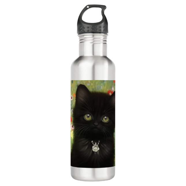 Gustav Klimt Kitten 710 Ml Water Bottle (Front)