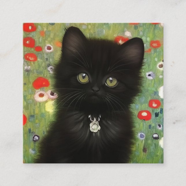 Gustav Klimt Kitten Enclosure Card (Front)