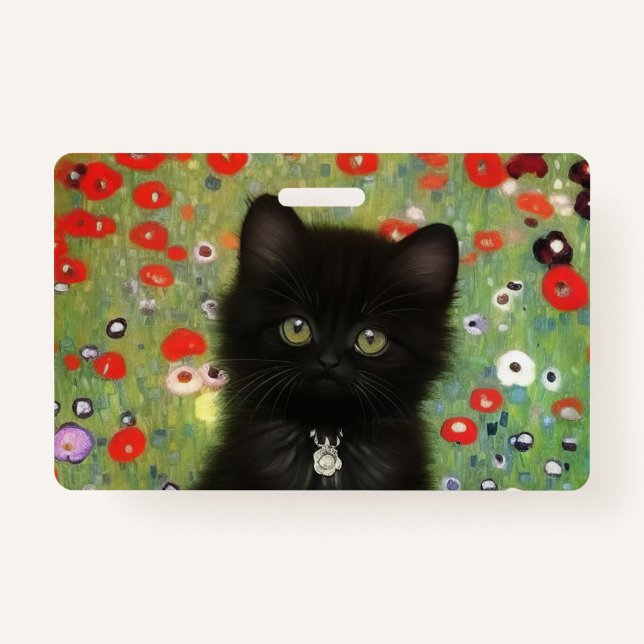 Gustav Klimt Kitten ID Badge (Front)