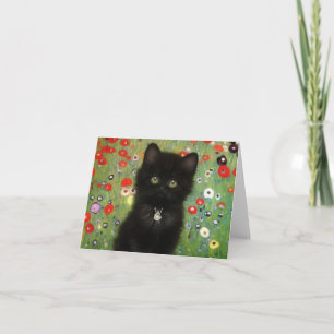 Gustav Klimt Kitten Invitation
