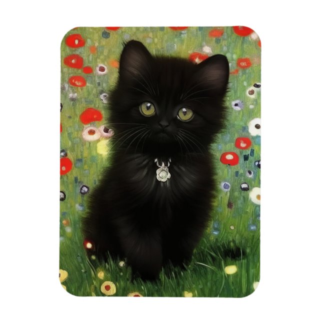 Gustav Klimt Kitten Magnet (Vertical)
