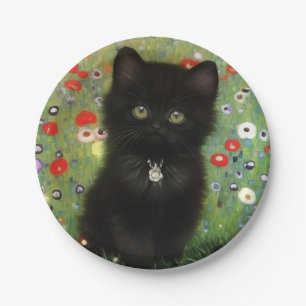 Gustav Klimt Kitten Paper Plate