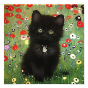 Gustav Klimt Kitten Photo Print
