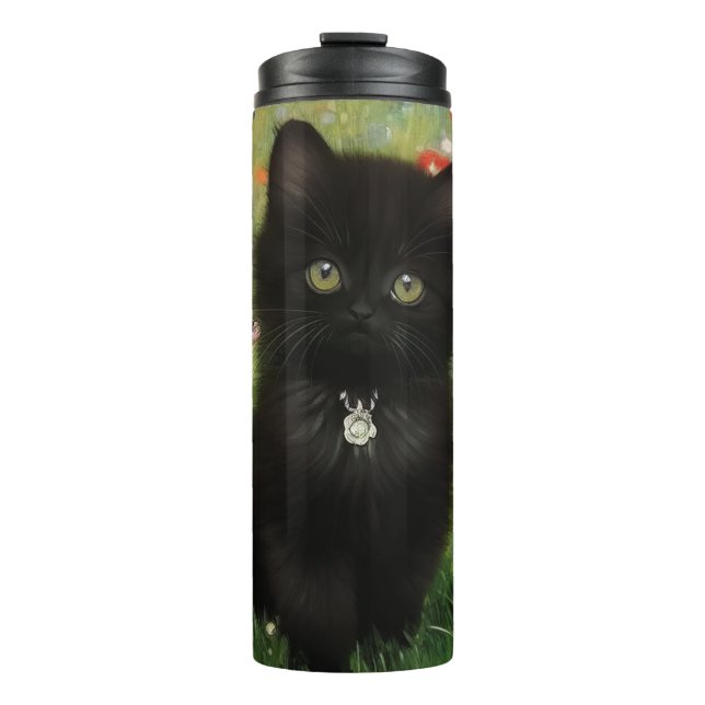 Gustav Klimt Kitten Thermal Tumbler (Front)