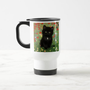 Gustav Klimt Kitten Travel Mug